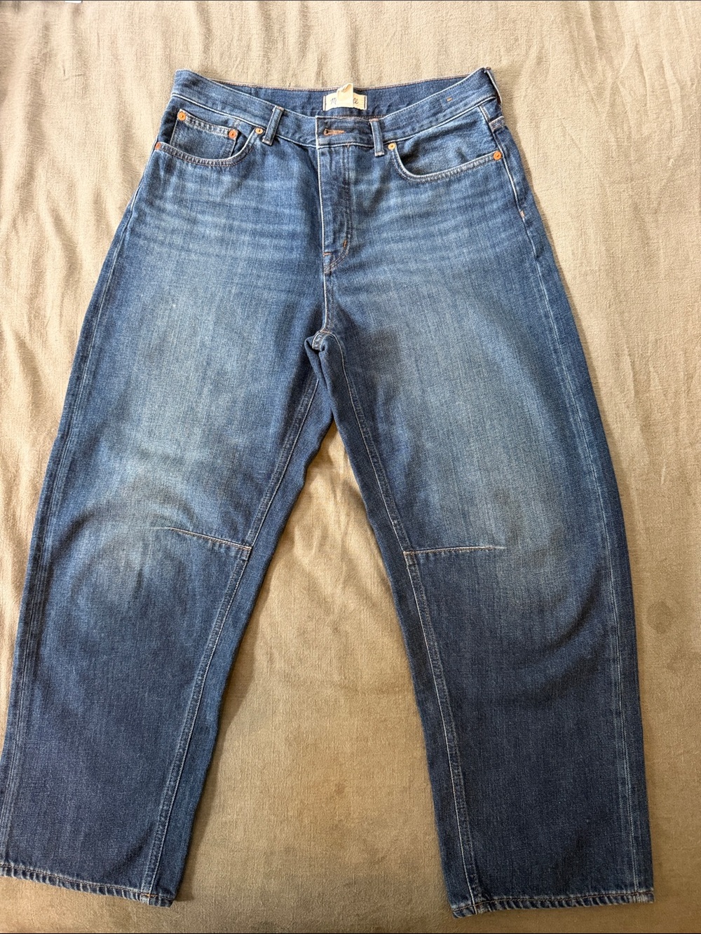Madewell Darted Barrel-Leg Jeans